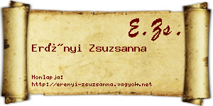 Erényi Zsuzsanna névjegykártya